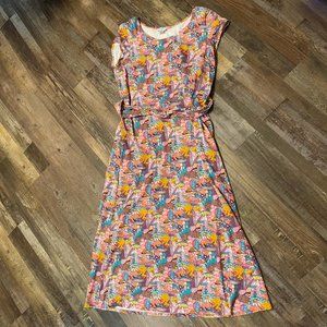 Magnificent Mushrooms Maxi Dress in Pink